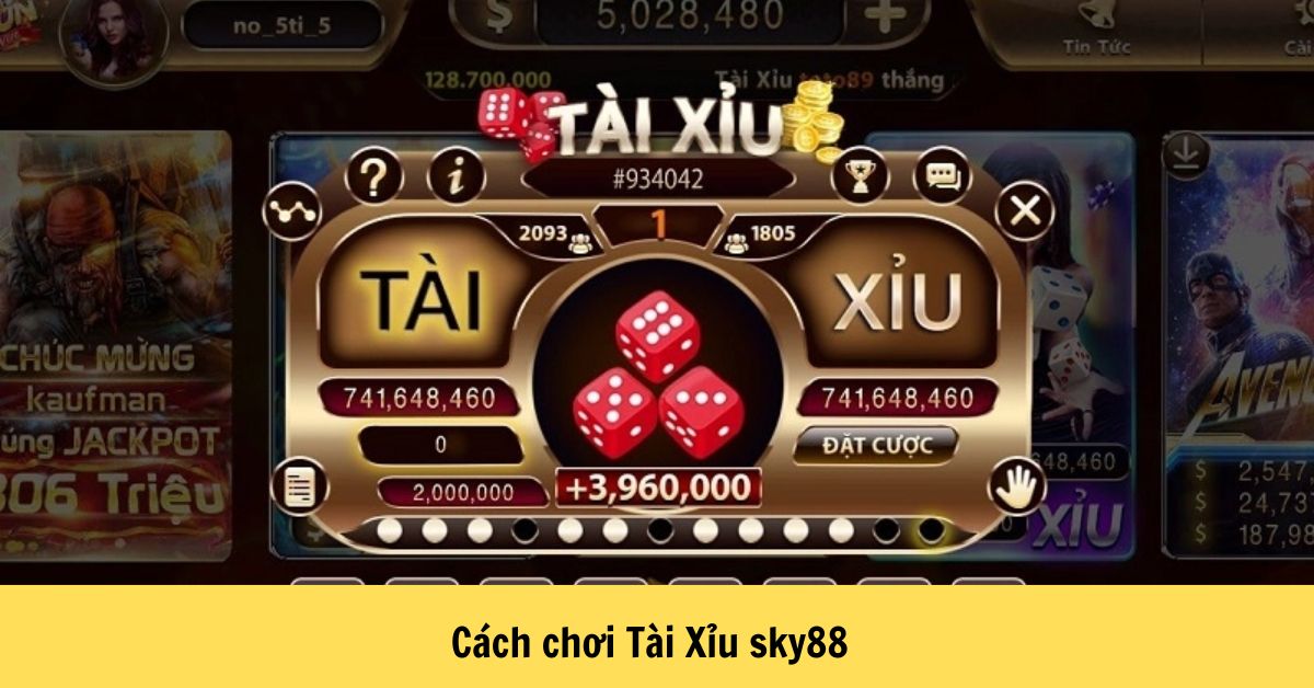 Cách chơi Tài Xỉu sky88